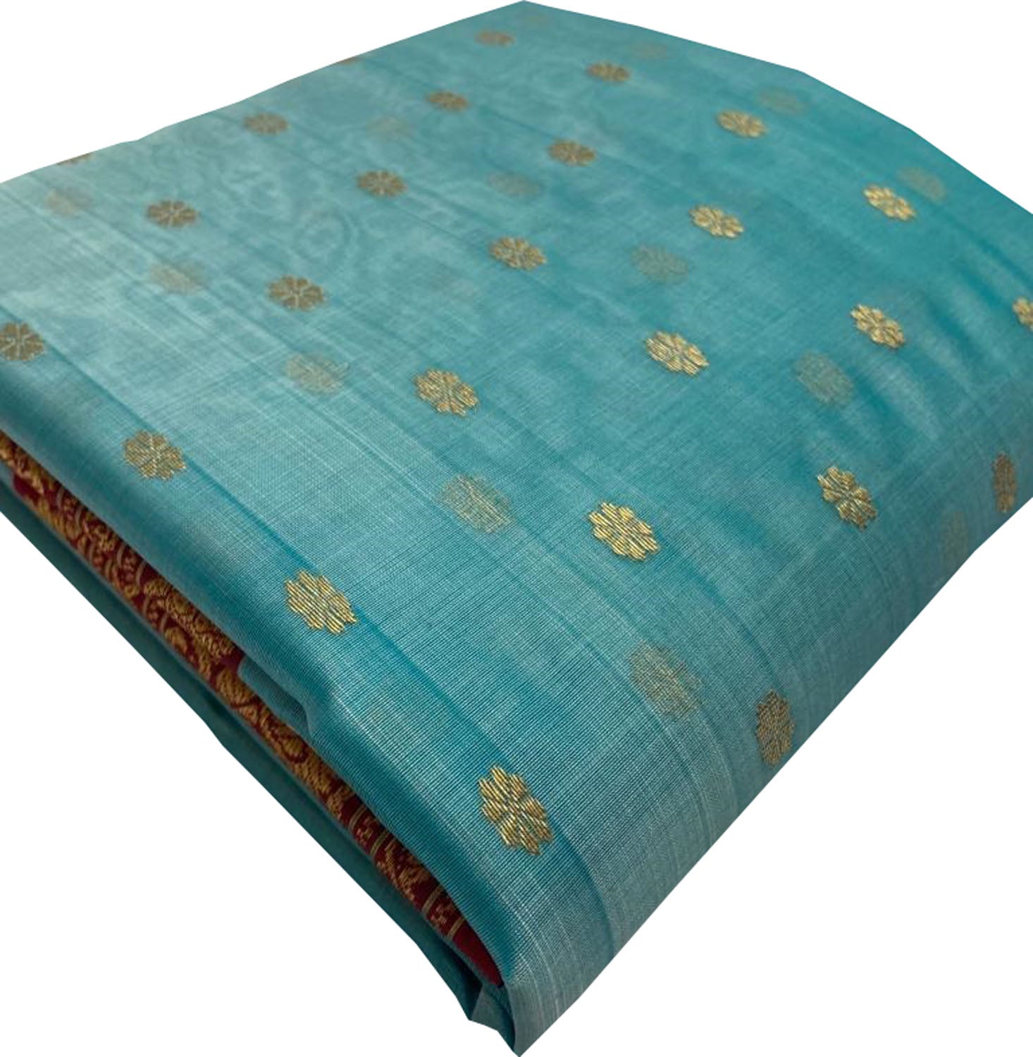 Elegant Blue Chanderi Handloom Pure Katan Silk Saree - Luxurion World