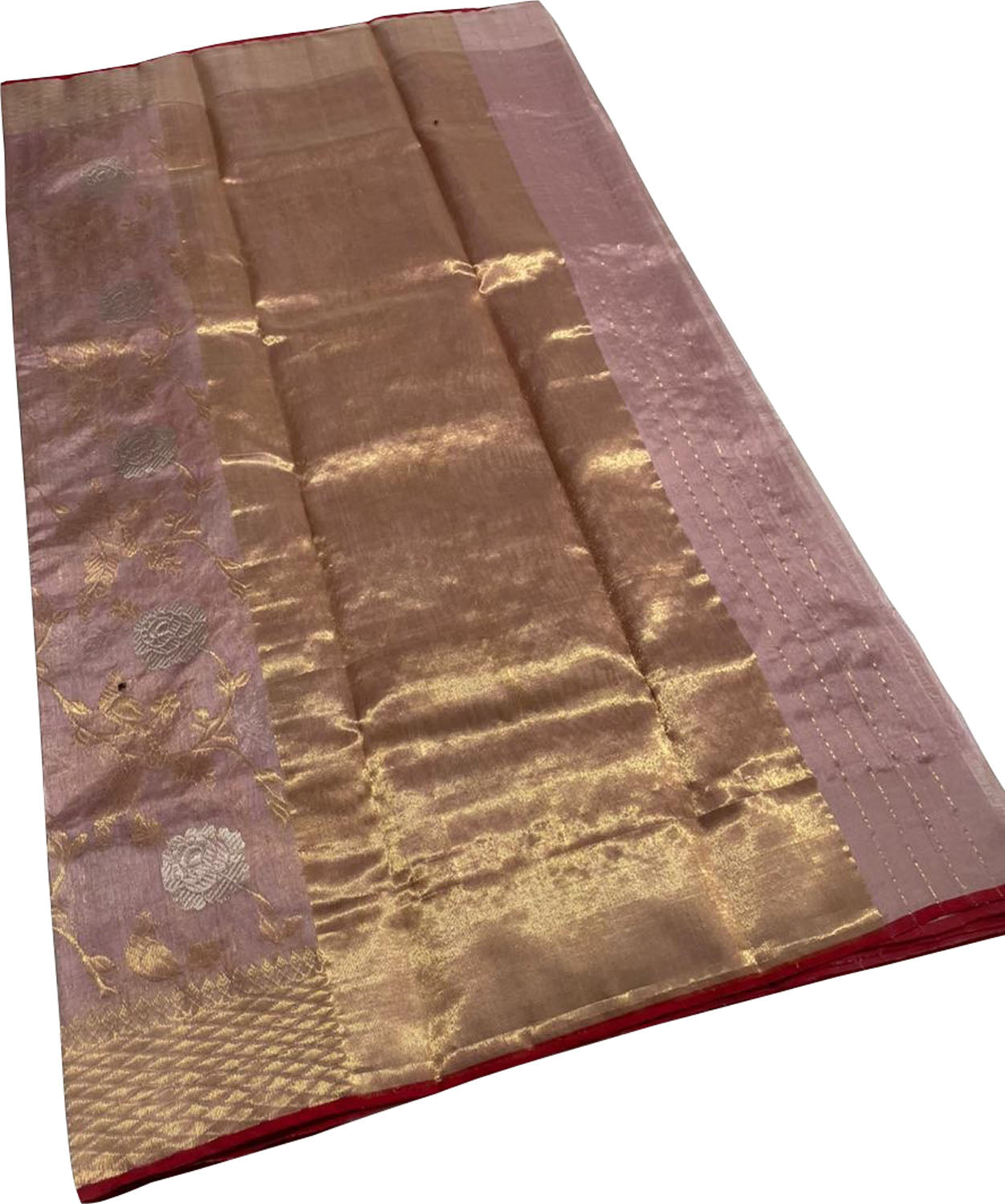 Elegant Pink Chanderi Handloom Pure Silk Saree - Luxurion World