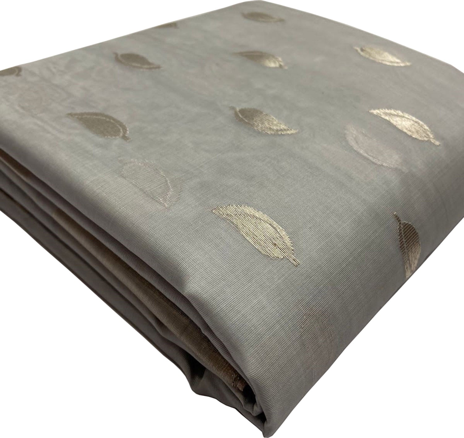 Elegant Off White Chanderi Handloom Pure Katan Silk Saree - Luxurion World