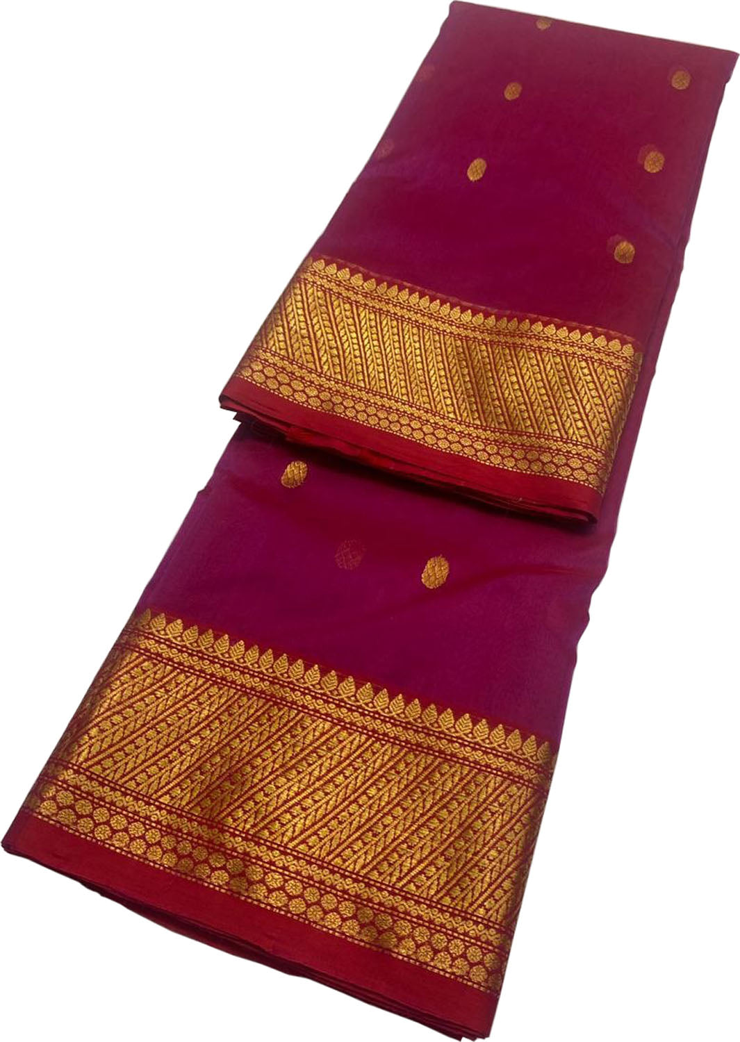 Pink Chanderi Handloom Pure Katan Silk Saree - Luxurion World