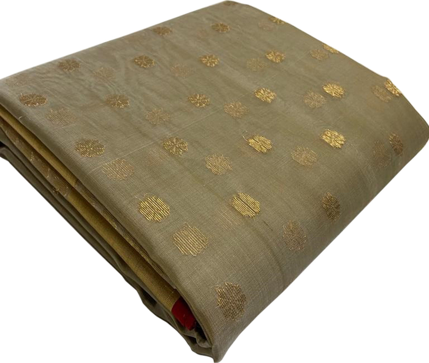Exquisite Golden Chanderi Handloom Pure Katan Silk Saree: Timeless Elegance - Luxurion World
