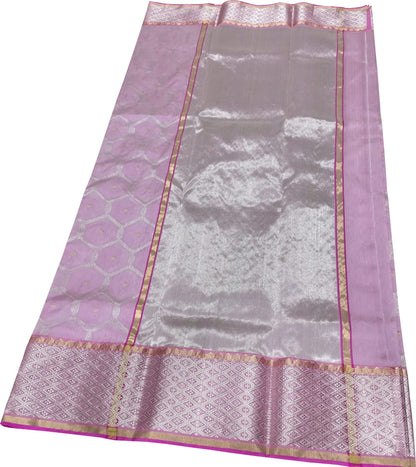 Elegant Pink Chanderi Handloom Pure Silk Saree: A Timeless Classic - Luxurion World