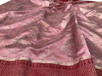 Elegant Pink Chanderi Handloom Silk Saree: A Timeless Classic - Luxurion World