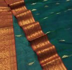 Green Chanderi Handloom Pure Katan Silk Saree - Luxurion World