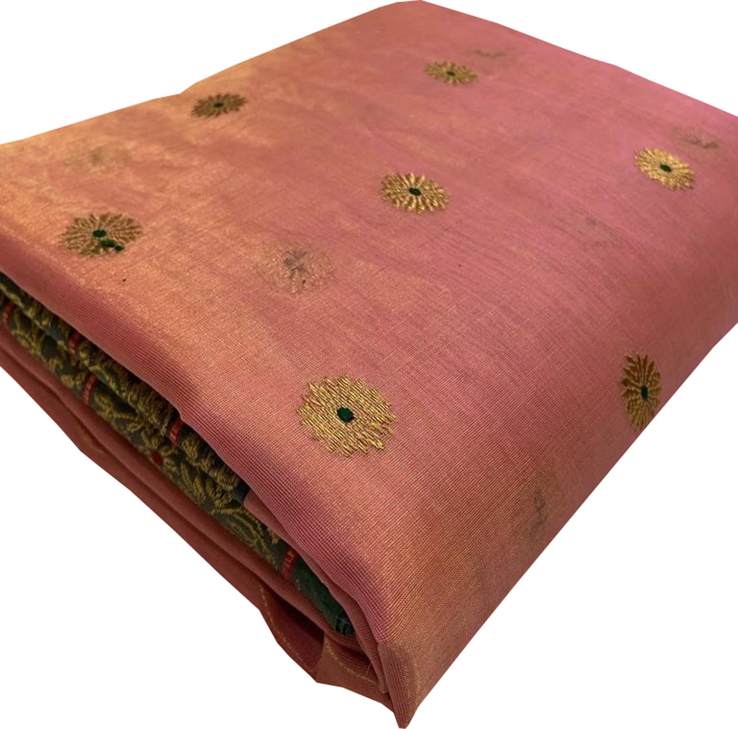 Elegant Pink Chanderi Handloom Pure Katan Silk Saree - Luxurion World