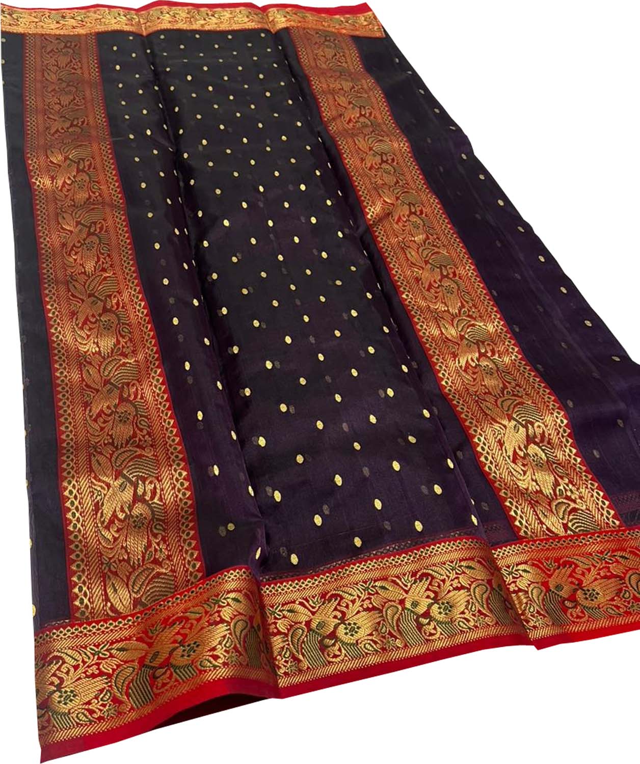 Elegant Purple Chanderi Handloom Pure Katan Silk Saree - Luxurion World