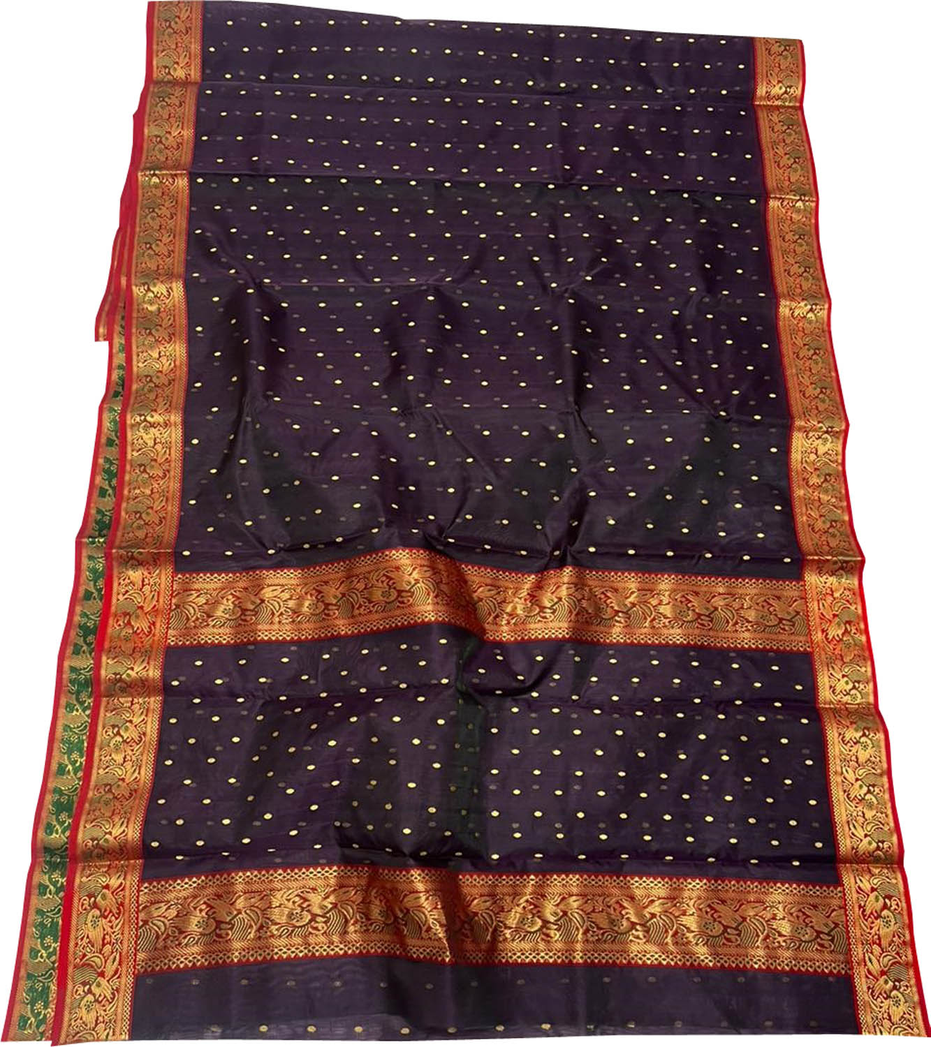 Elegant Purple Chanderi Handloom Pure Katan Silk Saree - Luxurion World
