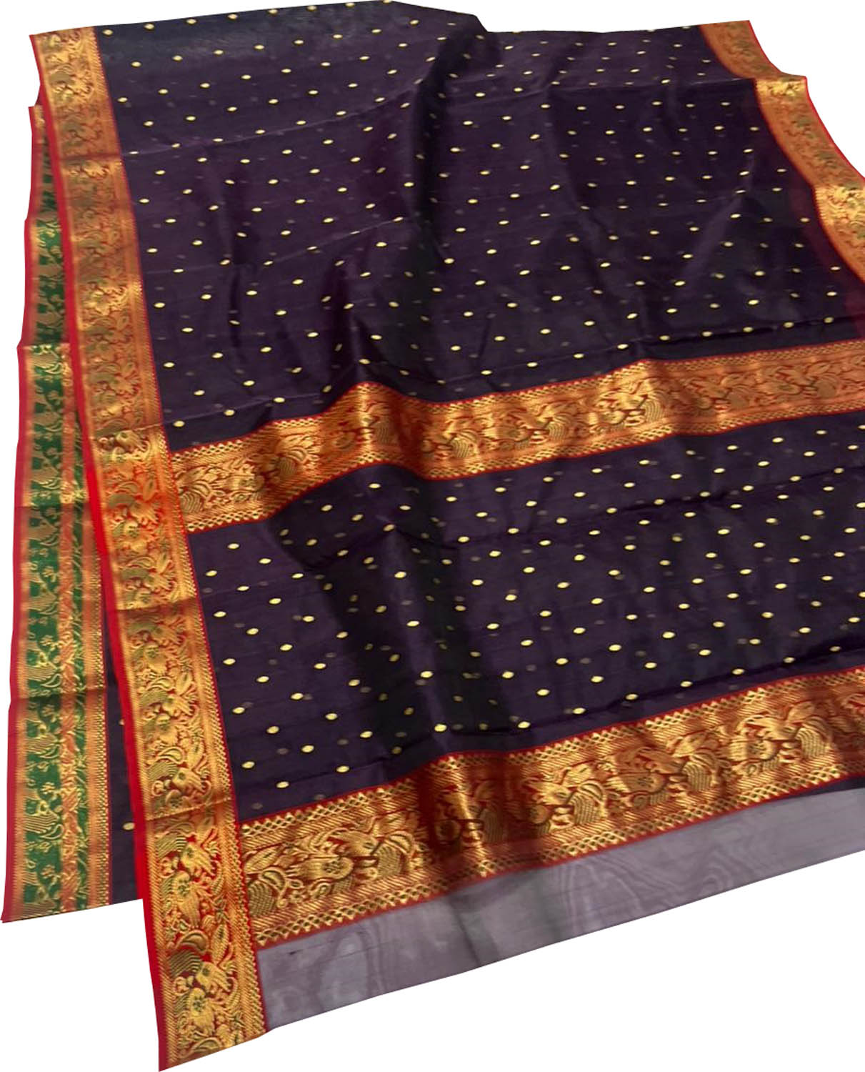 Elegant Purple Chanderi Handloom Pure Katan Silk Saree - Luxurion World
