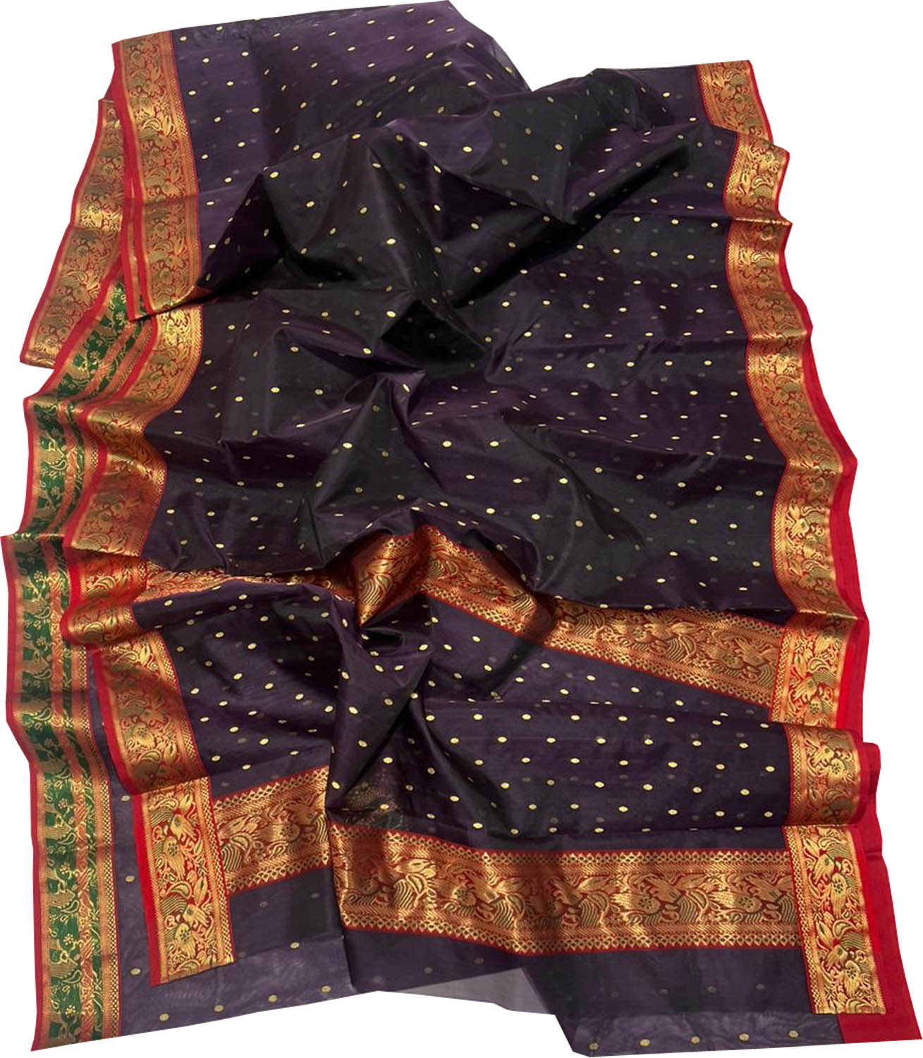 Elegant Purple Chanderi Handloom Pure Katan Silk Saree - Luxurion World