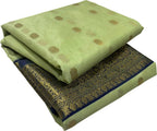 Elegant Green Chanderi Handloom Pure Katan Silk Saree - Luxurion World