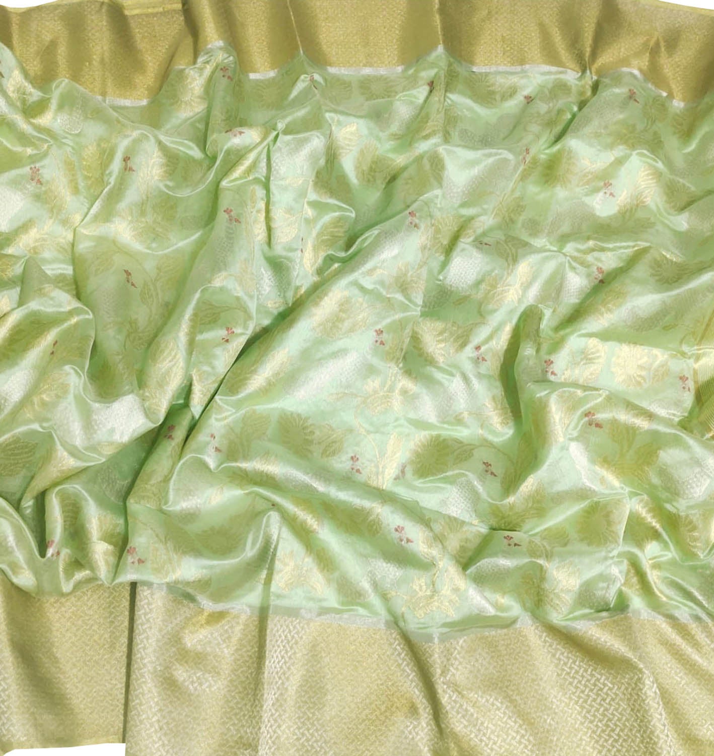Exquisite Green Chanderi Handloom Pure Silk Saree: A Timeless Elegance - Luxurion World