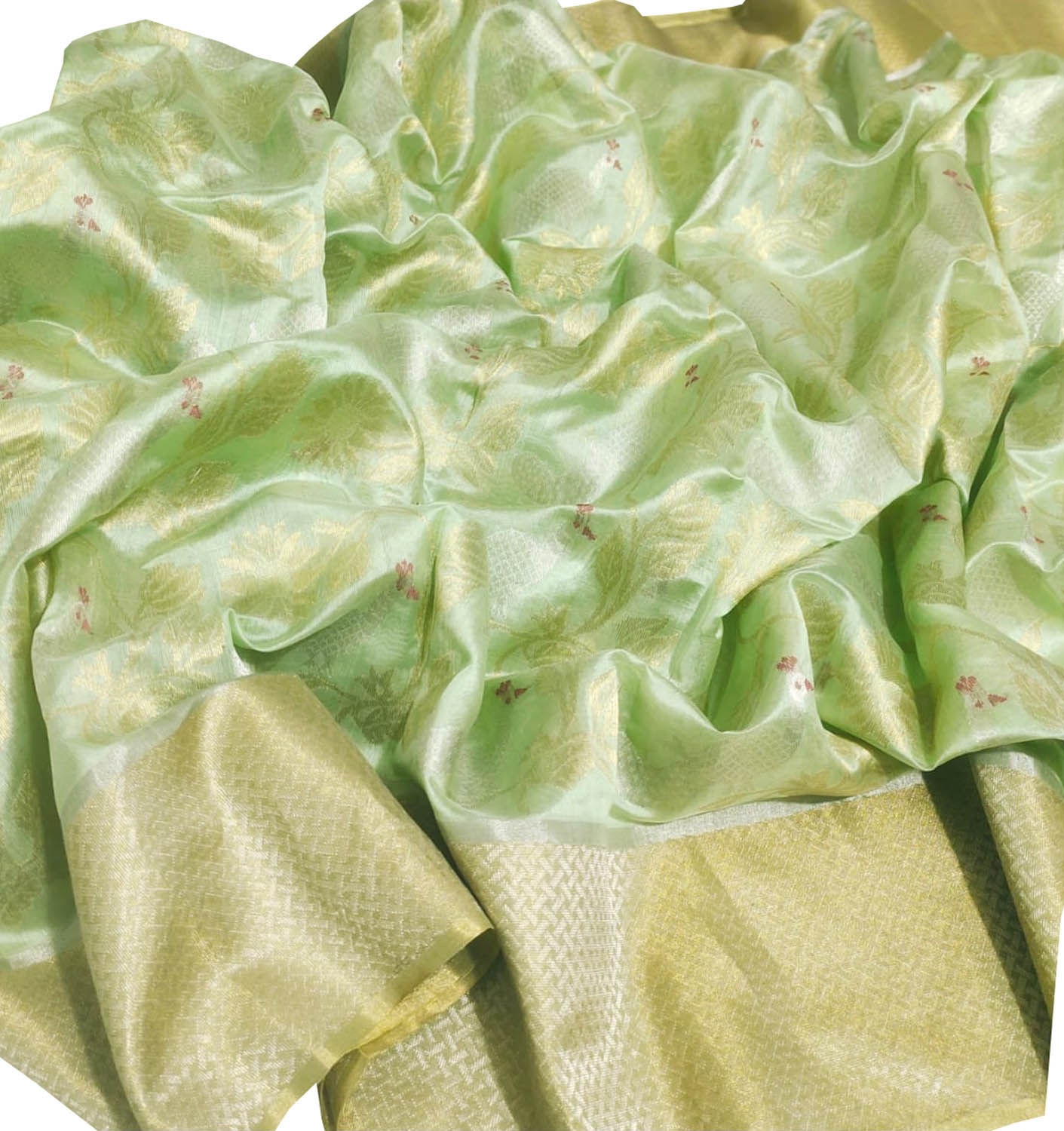 Exquisite Green Chanderi Handloom Pure Silk Saree: A Timeless Elegance - Luxurion World