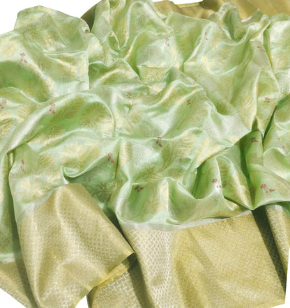 Exquisite Green Chanderi Handloom Pure Silk Saree: A Timeless Elegance - Luxurion World