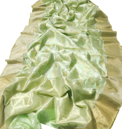 Exquisite Green Chanderi Handloom Pure Silk Saree: A Timeless Elegance - Luxurion World