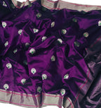 Elegant Purple Chanderi Handloom Silk Saree: A Timeless Classic - Luxurion World