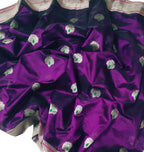 Elegant Purple Chanderi Handloom Silk Saree: A Timeless Classic - Luxurion World
