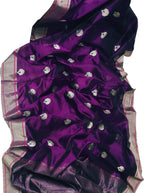 Elegant Purple Chanderi Handloom Silk Saree: A Timeless Classic - Luxurion World