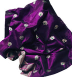 Elegant Purple Chanderi Handloom Silk Saree: A Timeless Classic - Luxurion World