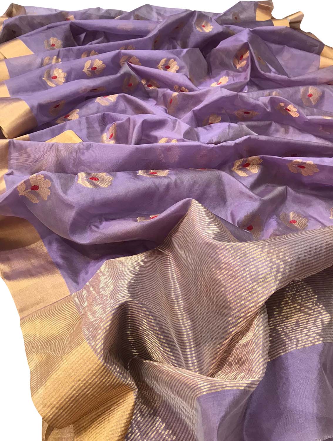 Elegant Purple Chanderi Handloom Silk Saree: A Timeless Classic - Luxurion World