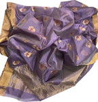 Elegant Purple Chanderi Handloom Silk Saree: A Timeless Classic - Luxurion World