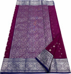 Elegant Purple Chanderi Handloom Silk Saree: A Timeless Classic - Luxurion World