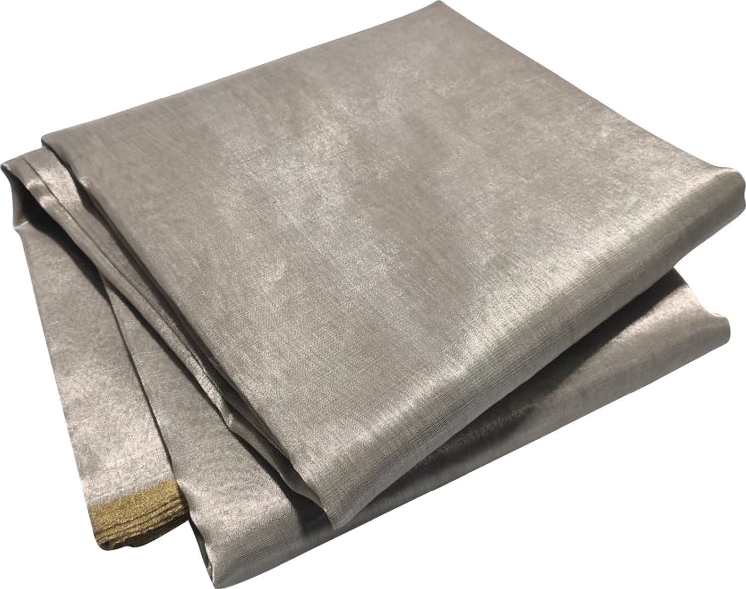 Elegant Silver Chanderi Handloom Pure Tissue Saree - Luxurion World
