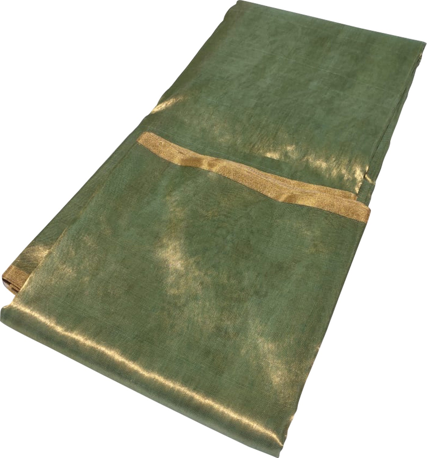 Elegant Green Chanderi Handloom Pure Tissue Saree - Luxurion World