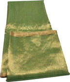 Exquisite Green Chanderi Handloom Pure Tissue Saree: Timeless Elegance - Luxurion World
