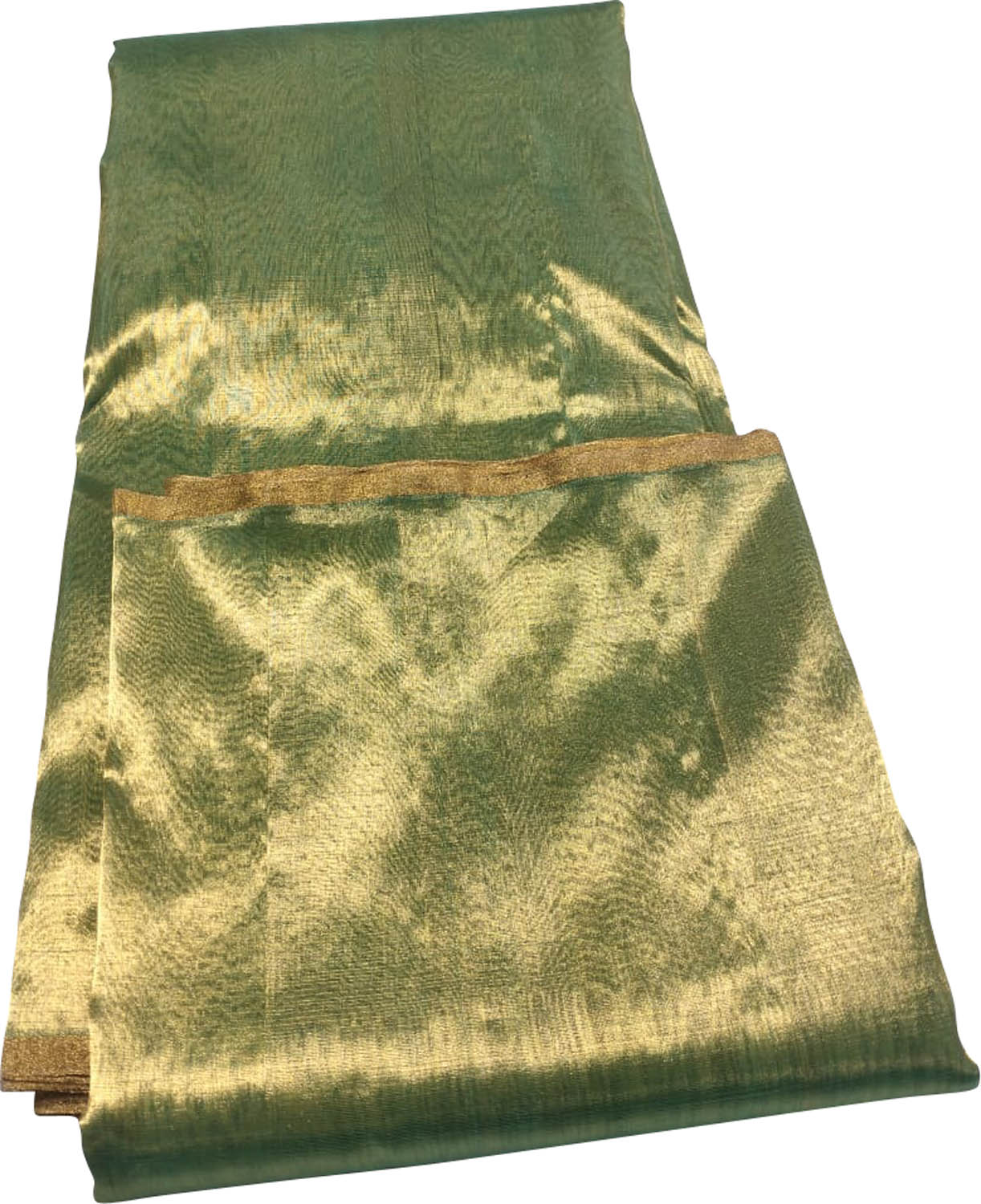 Exquisite Green Chanderi Handloom Pure Tissue Saree: Timeless Elegance - Luxurion World