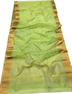 Elegant Green Chanderi Handloom Katan Silk Saree - Luxurion World