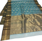 Elegant Blue Chanderi Handloom Katan Silk Saree - Luxurion World