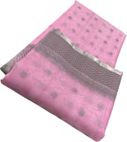 Elegant Pink Chanderi Handloom Katan Silk Saree - Luxurion World
