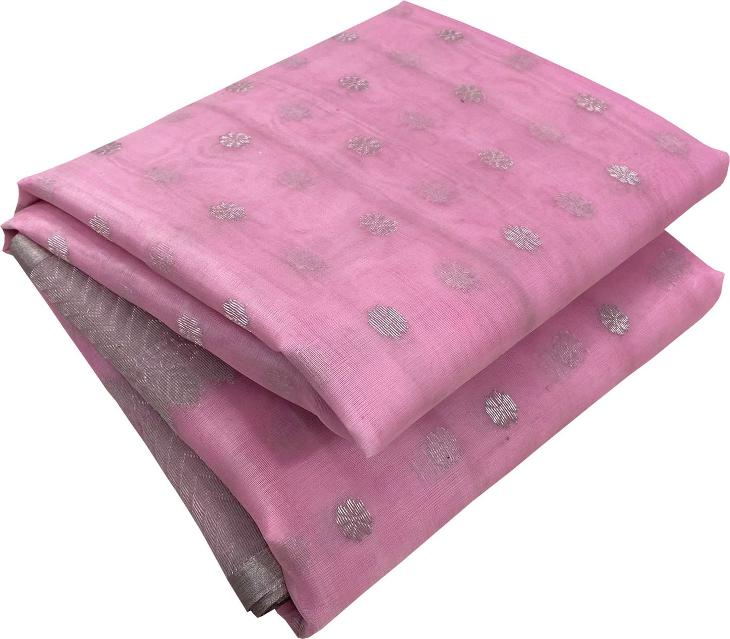 Elegant Pink Chanderi Handloom Katan Silk Saree - Luxurion World
