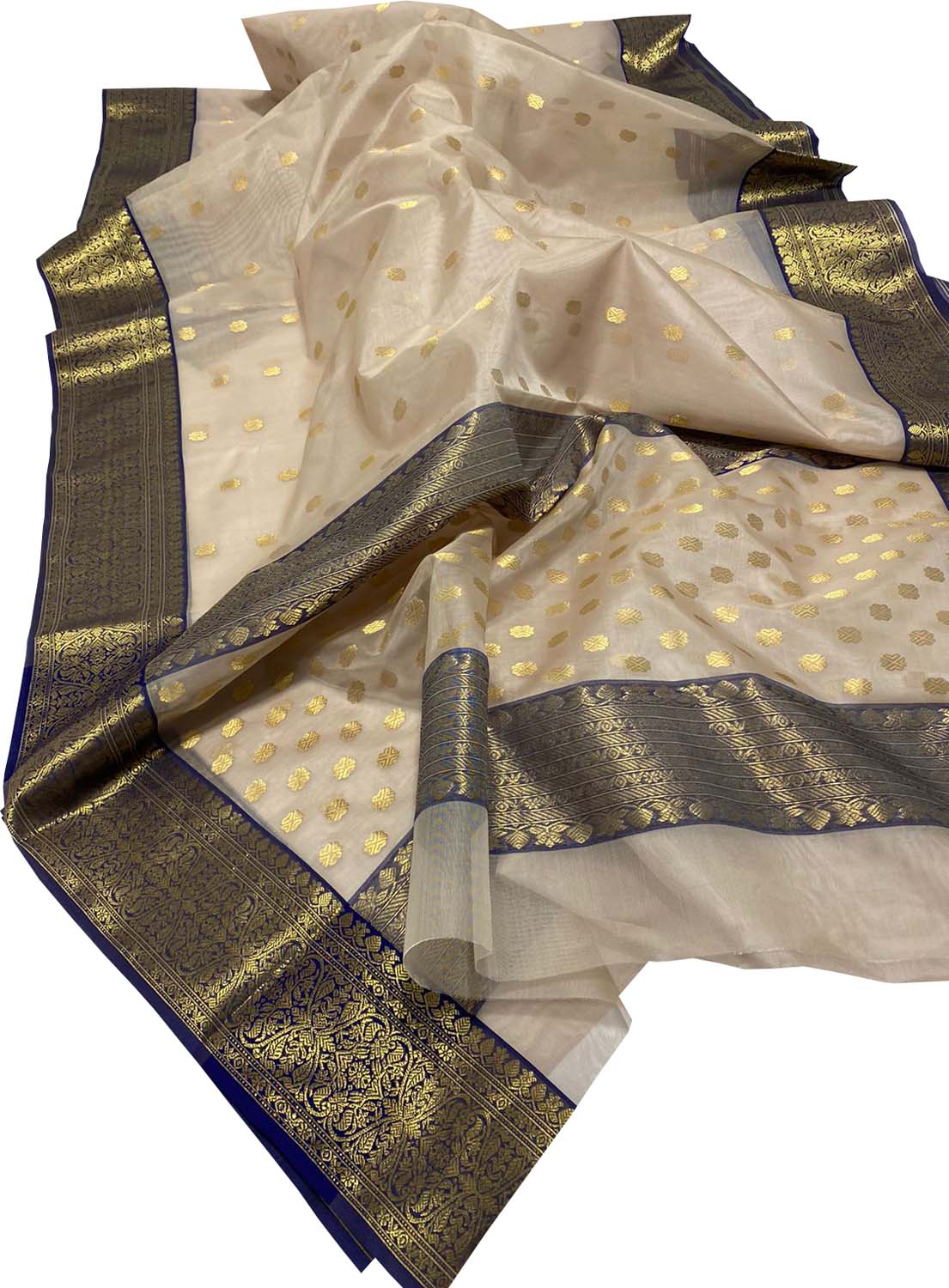 Elegant Pastel Chanderi Handloom Katan Silk Saree - Luxurion World