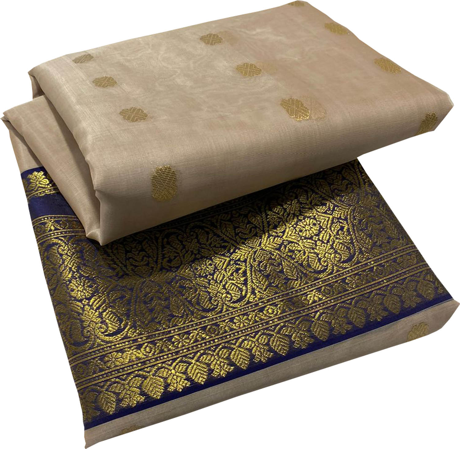 Elegant Pastel Chanderi Handloom Katan Silk Saree - Luxurion World