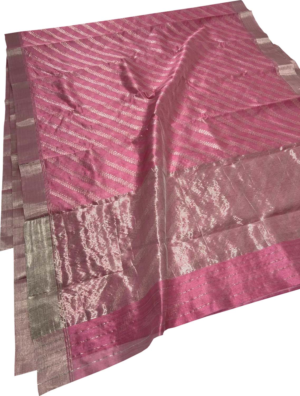 Exquisite Pink Chanderi Handloom Pure Silk Saree: A Timeless Elegance - Luxurion World
