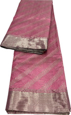 Exquisite Pink Chanderi Handloom Pure Silk Saree: A Timeless Elegance - Luxurion World