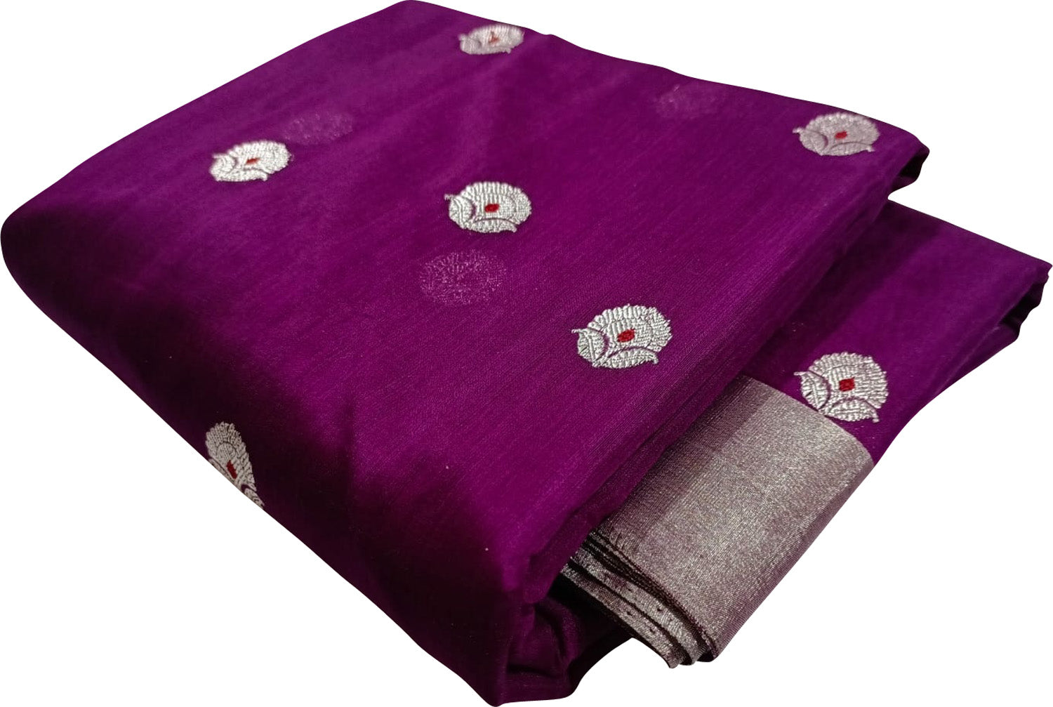Elegant Purple Chanderi Handloom Pure Silk Saree: A Timeless Classic - Luxurion World