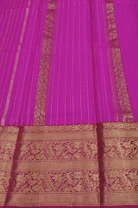 Exquisite Pink Chanderi Handloom Katan Silk Saree