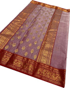 Beautiful Pink Chanderi Handloom Silk Saree - Luxurion World