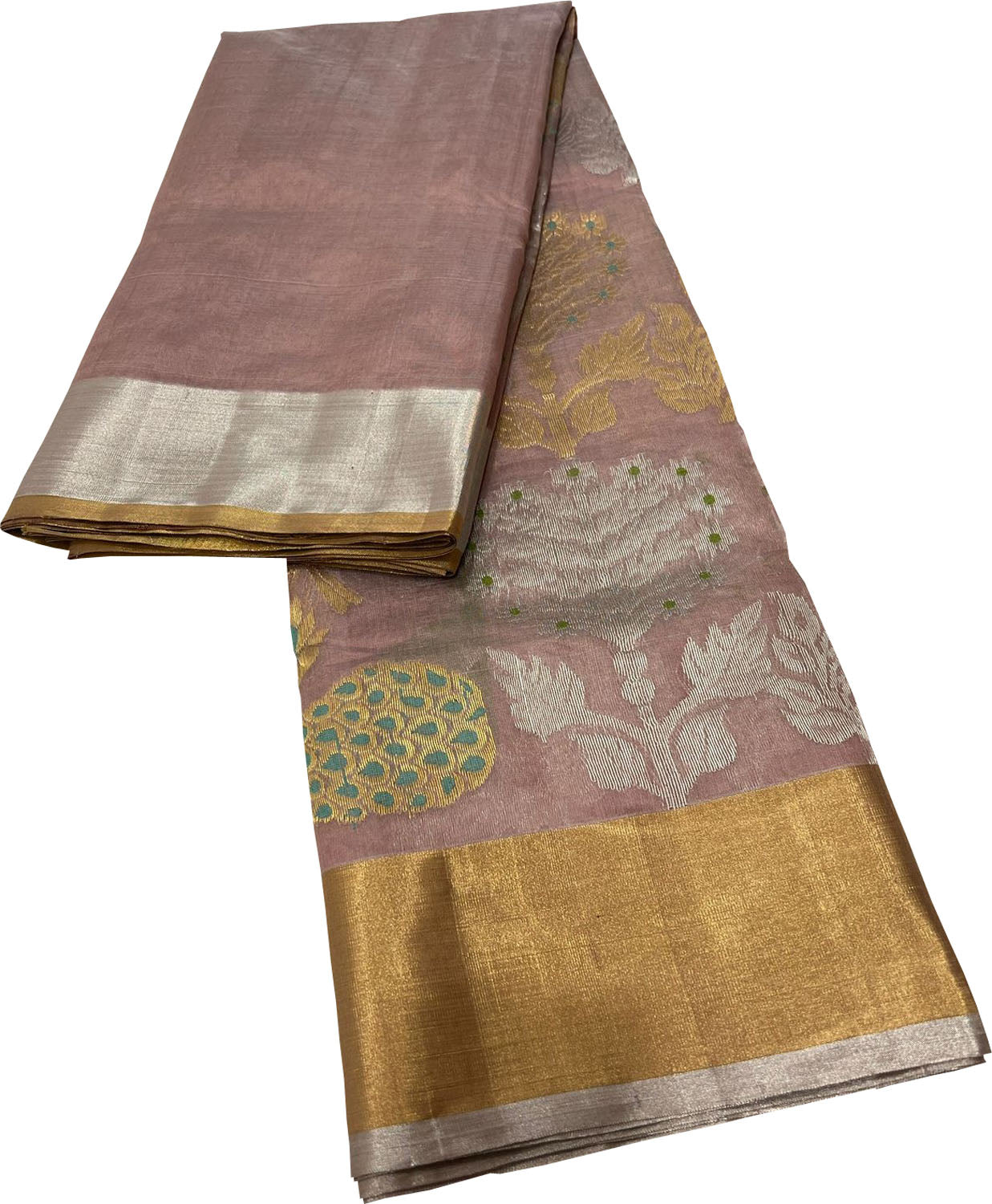 Exquisite Pink Chanderi Silk Saree - Handloom Beauty - Luxurion World