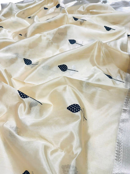 Pastel Chanderi Silk Saree: Handloom Elegance - Luxurion World