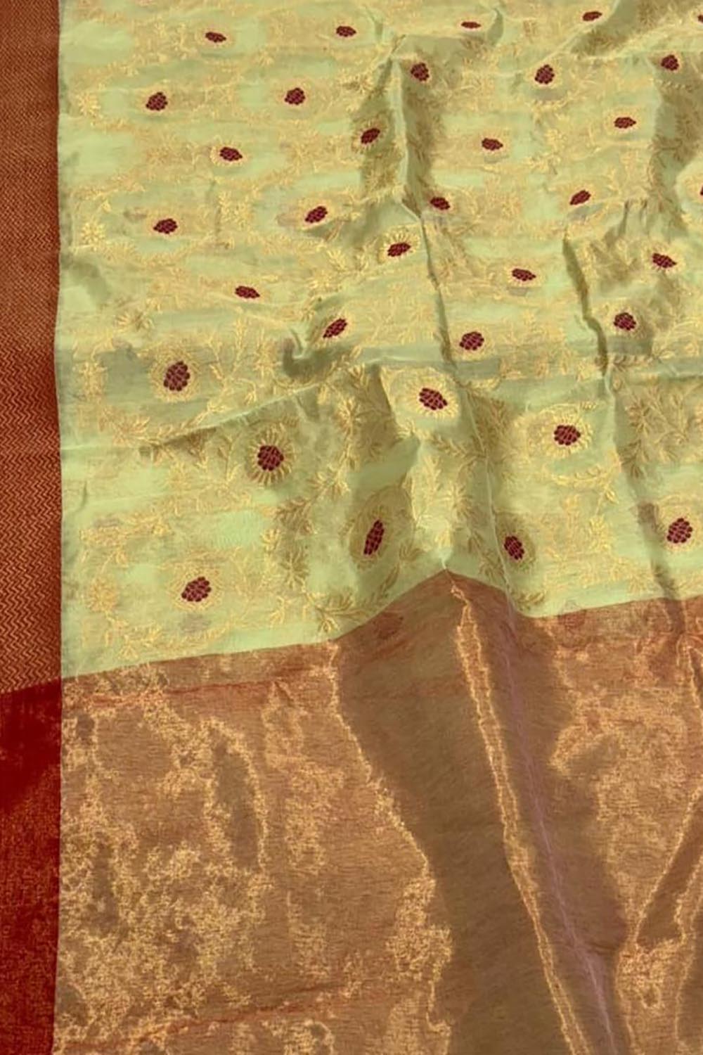 Yellow Chanderi Handloom Silk Saree - Pure Elegance - Luxurion World