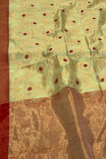 Yellow Chanderi Handloom Silk Saree - Pure Elegance - Luxurion World