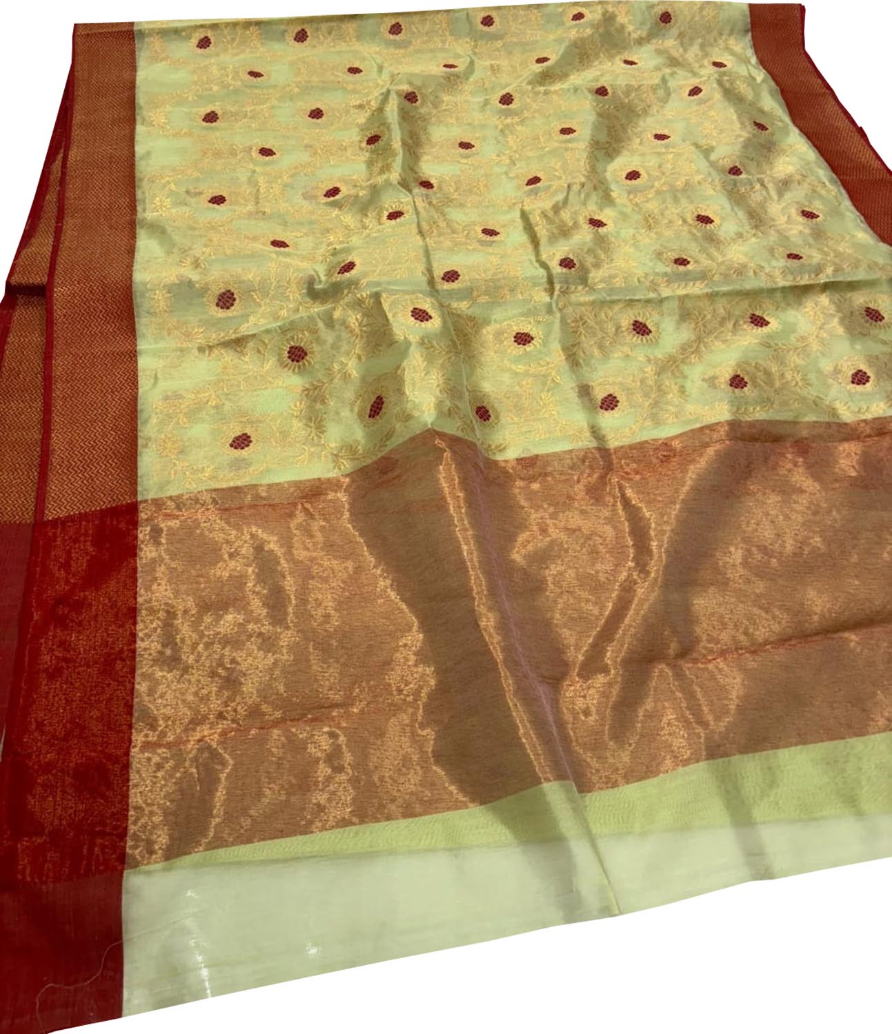 Yellow Chanderi Handloom Silk Saree - Pure Elegance - Luxurion World