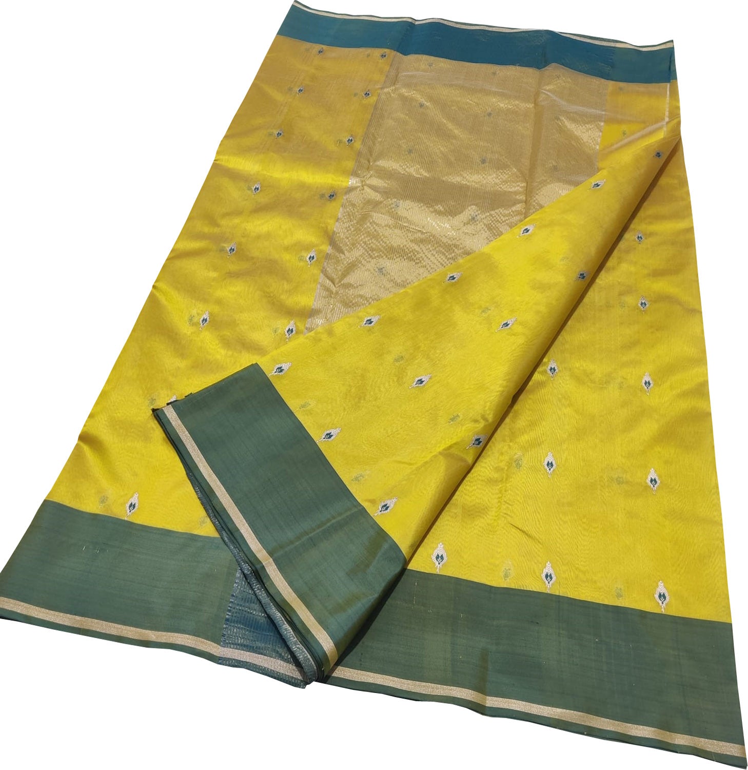 Yellow Chanderi Handloom Silk Saree - Pure Elegance - Luxurion World