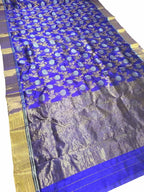 Elegant Purple Silk Saree: Chanderi Handloom - Luxurion World
