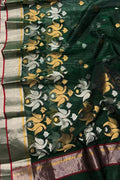 Green Chanderi Handloom Silk Saree - Pure Elegance - Luxurion World