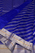 Blue Chanderi Handloom Pure Katan Silk Saree - Luxurion World