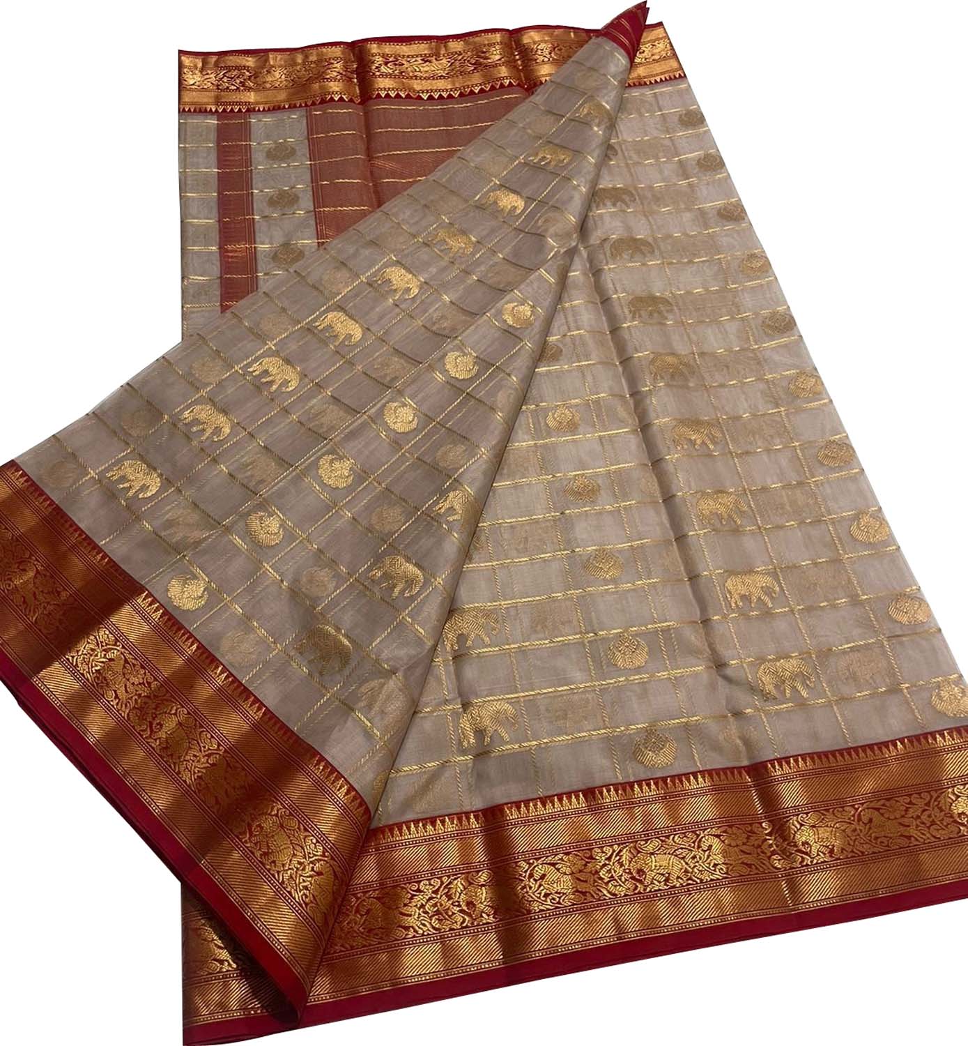 Pastel Chanderi Handloom Silk Saree - Luxurion World